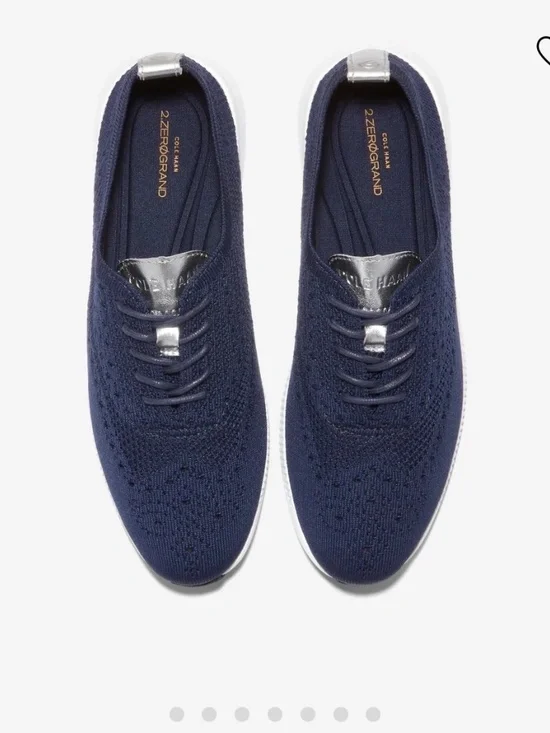 Cole Haan 2.0 Zerogrand Stitchlite Wingtip Oxford sneaker in navy - Picture 2 of 8